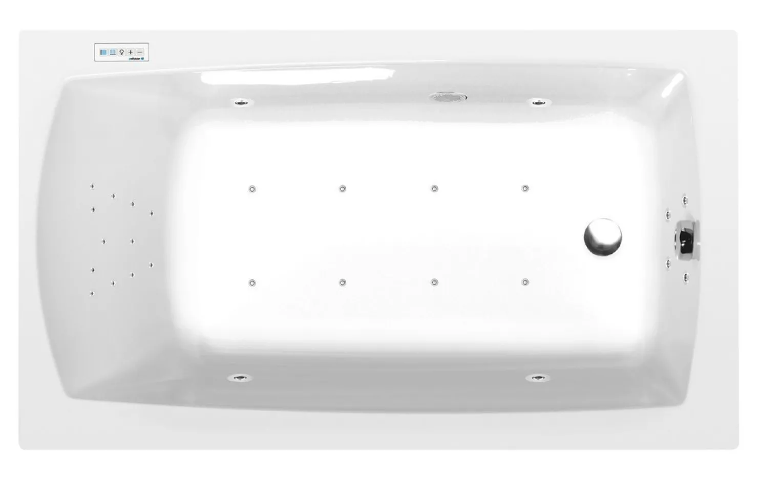 Poreamme Interia Lily Highline Hydro-Air, 1200x700x390mm, 150l, valkoinen