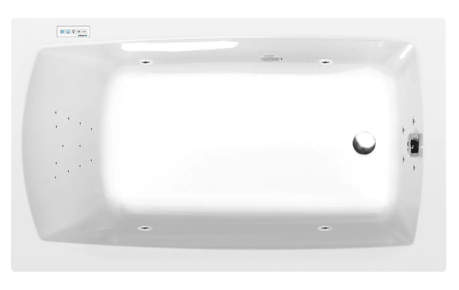 Poreamme Interia Lily Highline Hydro, 1300x700x390mm, 167l, valkoinen