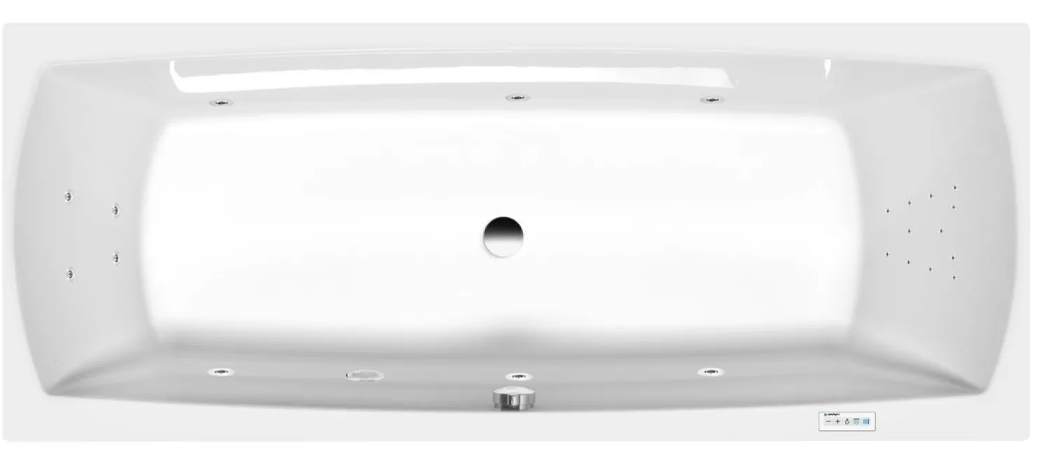 Poreamme Interia Lily Highline Hydro, 1700x700x390mm, 213l, valkoinen