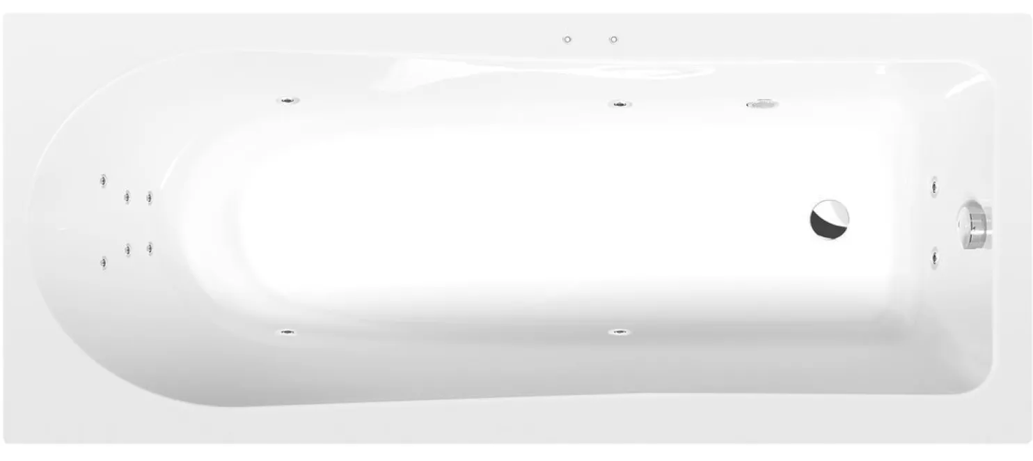 Poreamme Interia Lisa Attraction Hydro, 1700x700x470mm, 250l, valkoinen