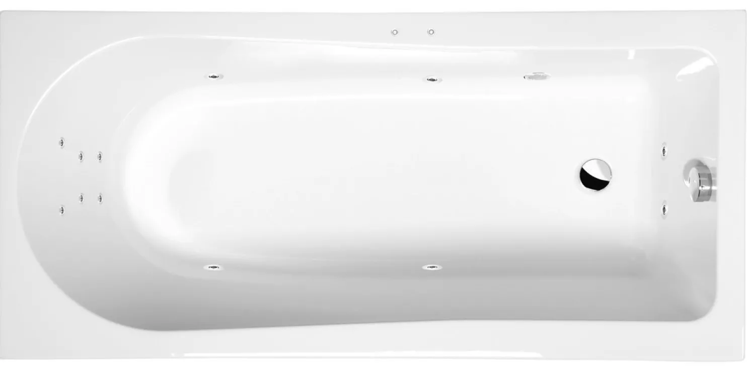 Poreamme Interia Lisa Attraction Hydro, 1500x700x470mm, 225l, valkoinen