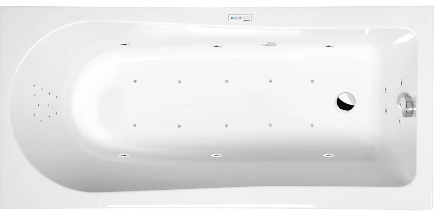 Poreamme Interia Lisa Highline Hydro-Air, 1500x700x470mm, 225l, valkoinen