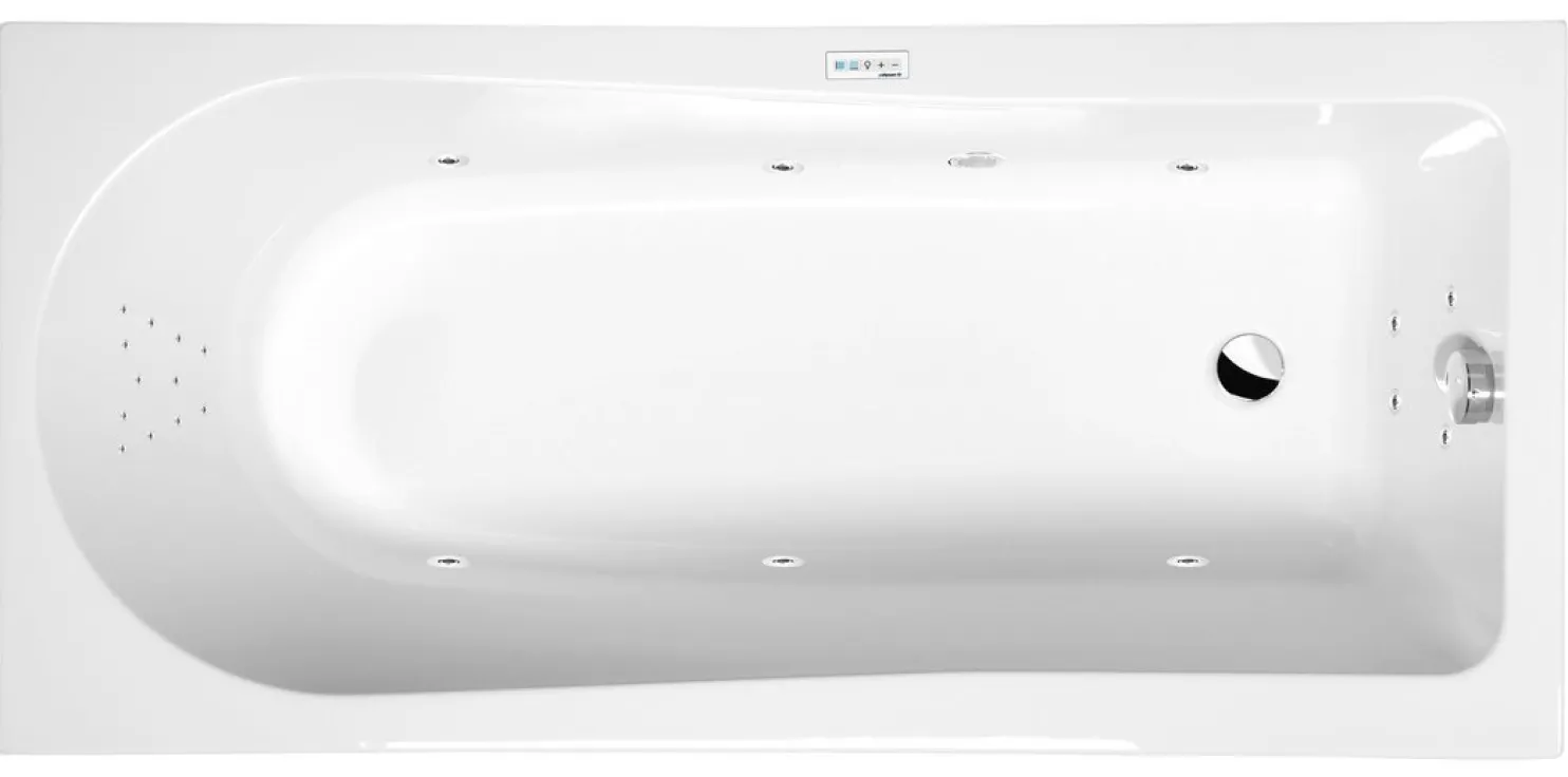 Poreamme Interia Lisa Highline Hydro, 1500x700x470mm, 225l, valkoinen