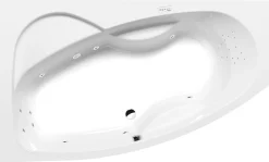 Poreamme Interia Mamba Highline Hydro, 1600x950x440mm, vasen, 235l, valkoinen