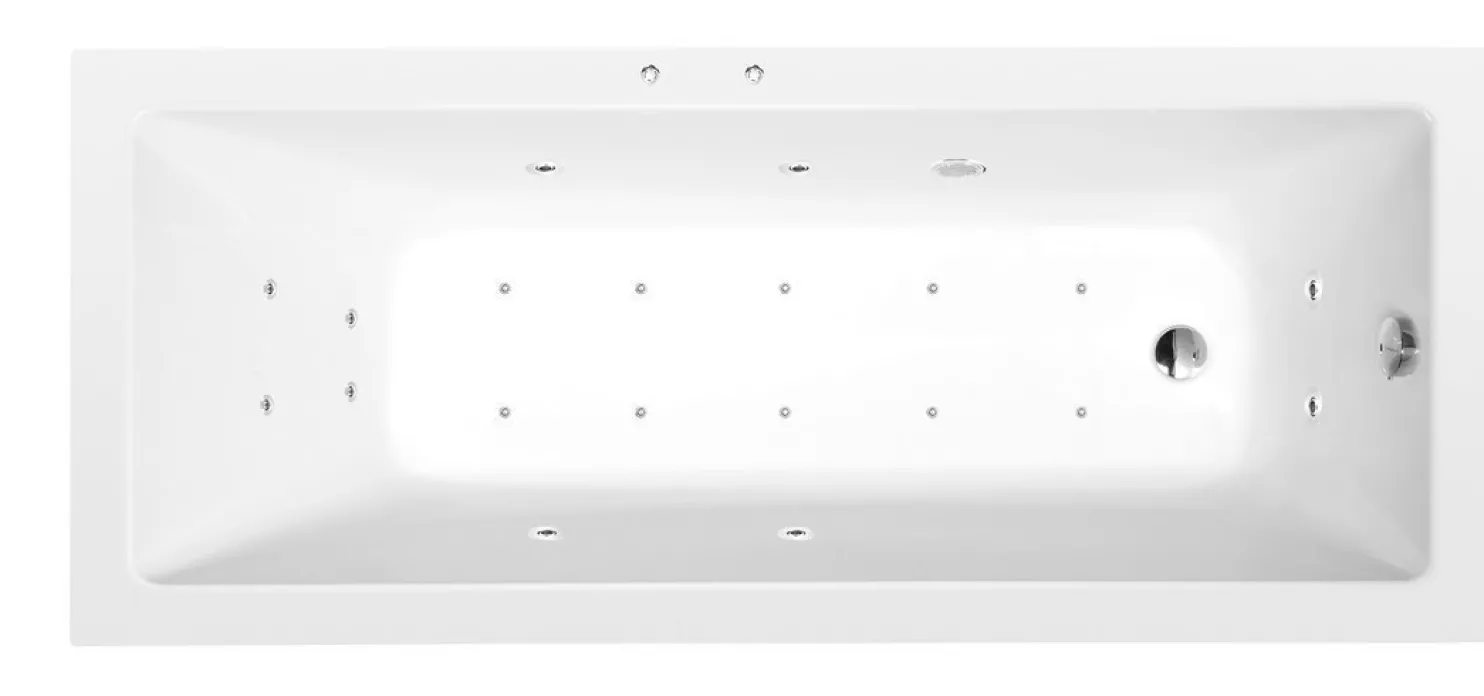 Poreamme Interia Noemi Active Hydro-Air, 1600x800x390mm, 206l, valkoinen
