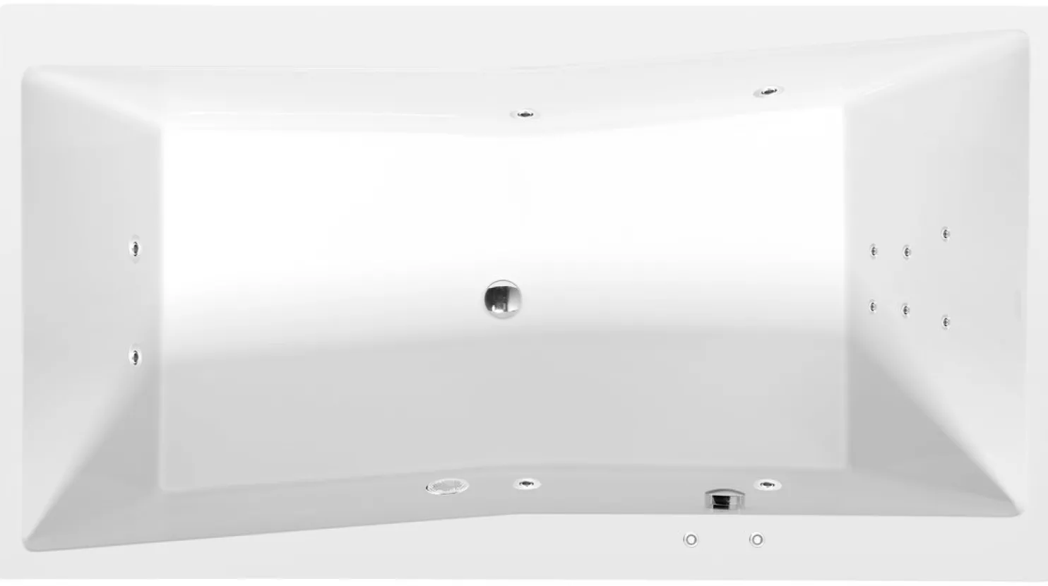 Poreamme Interia Quest Attraction Hydro, 1800x1000x490mm, 447l, valkoinen