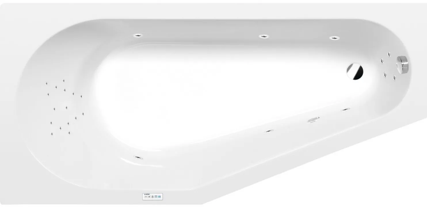 Poreamme Interia Tigra Highline Hydro, 1700x800x460mm, vasen, 225l, valkoinen