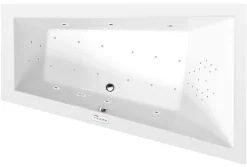 Poreamme Interia Triangl Highline Hydro-Air, 1800x1200x500mm, oikea, 350l, valkoinen