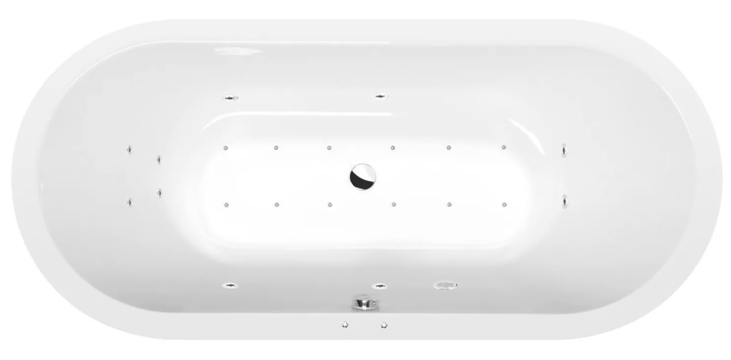 Poreamme Interia Viva Active Hydro-Air, 1850x800x470mm, 267l, valkoinen