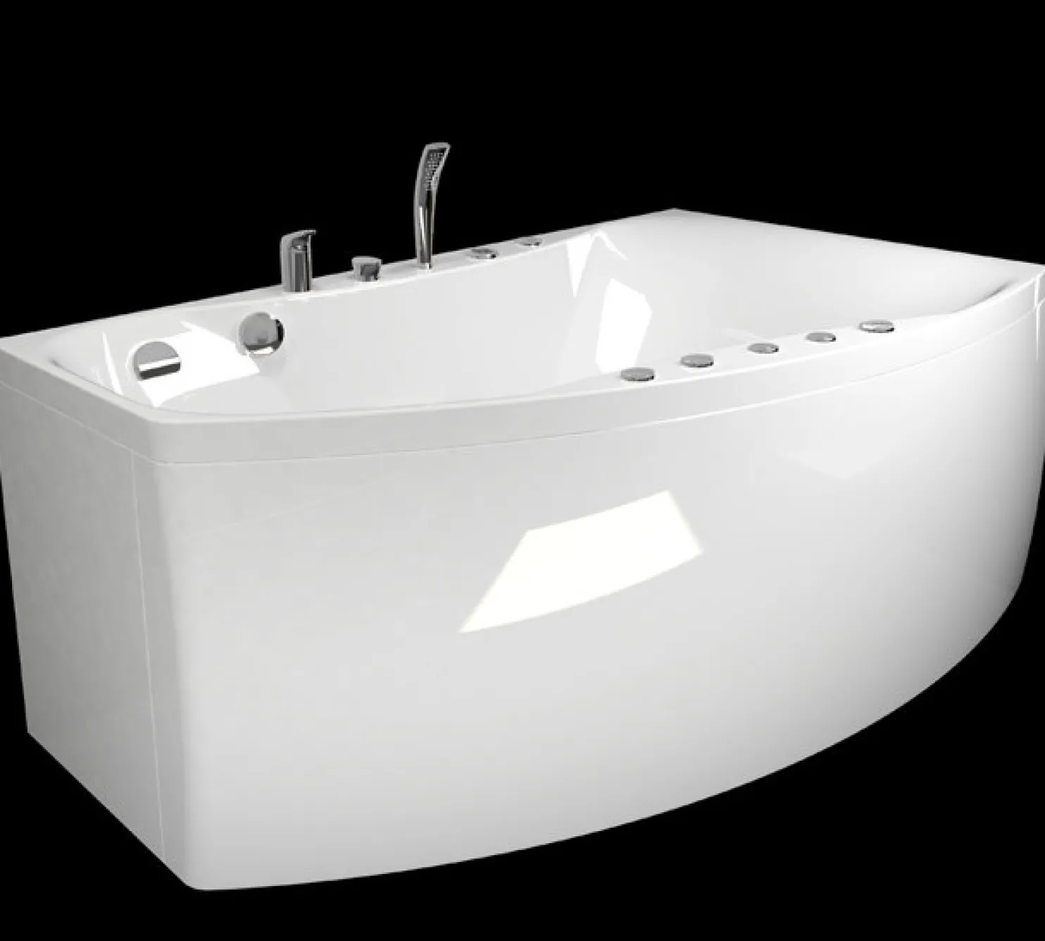 Poreamme Westerbergs Ocean 160L Executive 2.0 akryyli valkoinen vasen