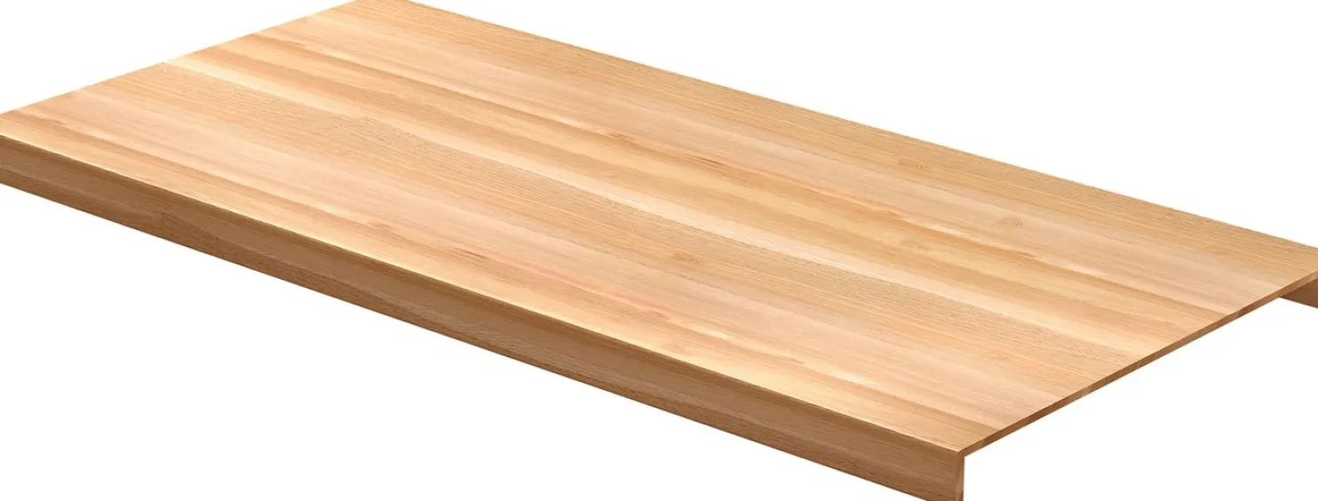 Porrasaskelma Lundbergs Rustic 590mm kaksoisaskelma tammi lakattu eri leveyksiä