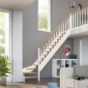 Portaat Dolle Paris, 3180mm, oikea, porraskaiteella, avonainen malli, valkolakattu tammi