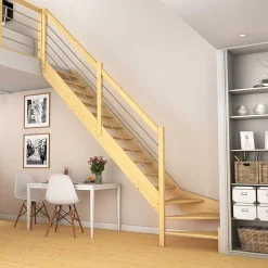 Portaat Dolle Paris, 3180mm, vasen, porraskaiteella, avonainen malli, käsittelemätön kuusi