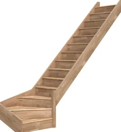 Portaat Dolle Paris, oikea, ilman porraskaidetta, umpinainen malli, lakattu tammi