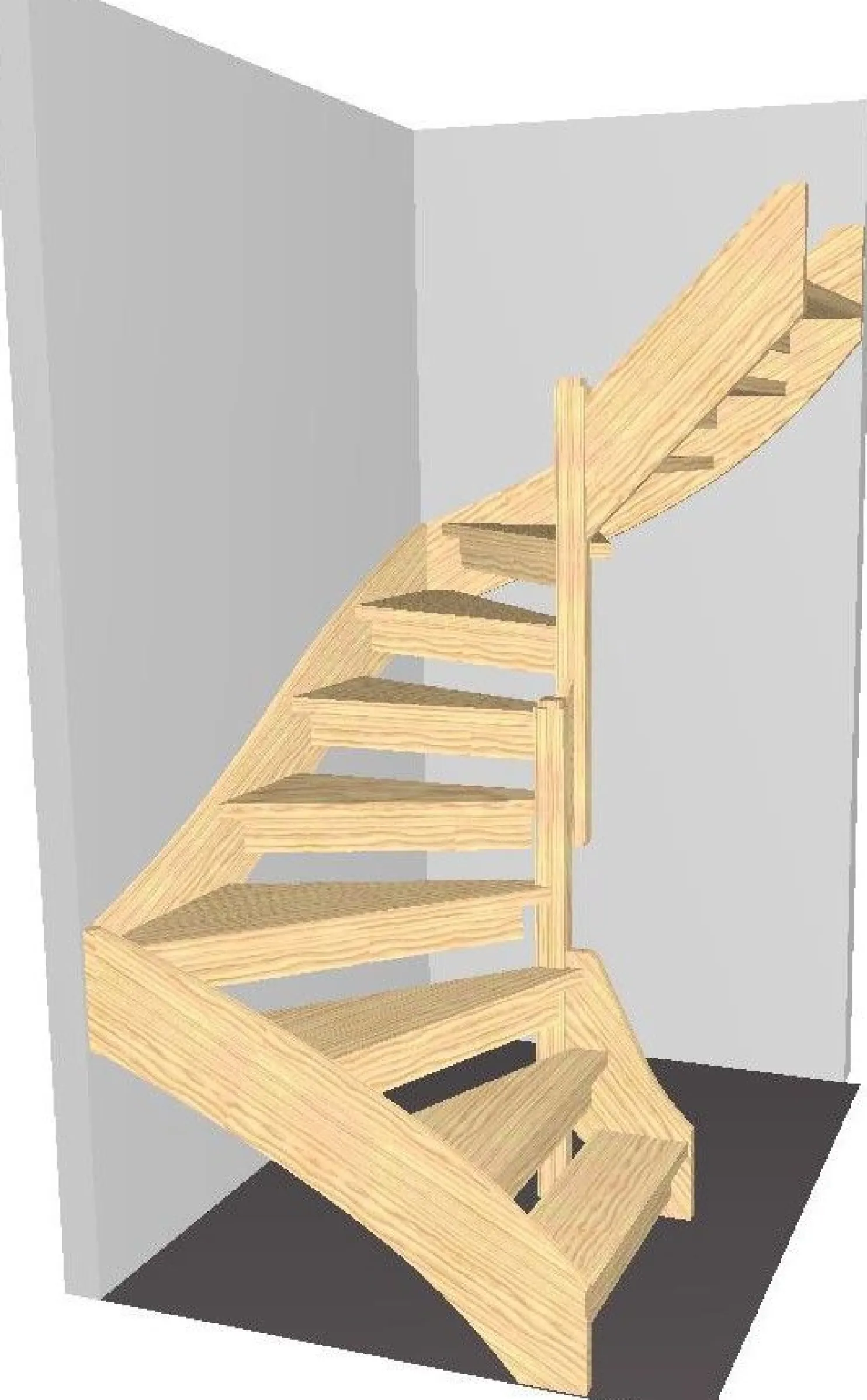 Portaat Lappiporras U2640 korkeus 2430 - 2640 mm