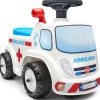 Potkuauto Falk Ambulanssi ride-on, säilytystila, ratti ja äänitorvi