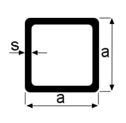 Putkipalkki teräs neliö 90x90x6,0 mm S355J2H pituus 12 m