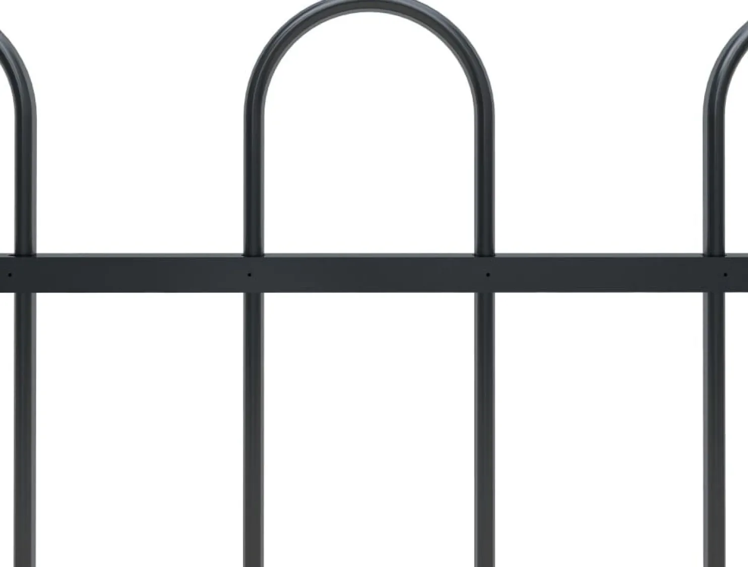 Puutarha-aita kaarikärjillä 1.7x1.2m teräs musta
