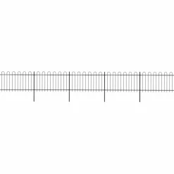 Puutarha-aita kaarikärjillä 8.5x1m teräs musta