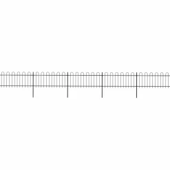 Puutarha-aita kaarikärjillä 8.5x0.8m teräs musta