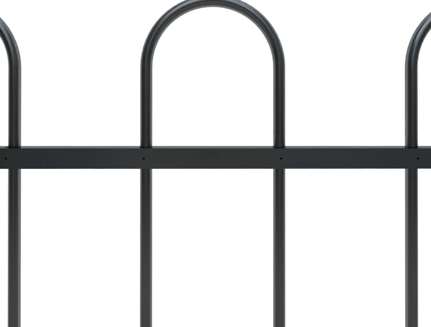 Puutarha-aita kaarikärjillä 5.1x1.2m teräs musta