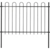 Puutarha-aita kaarikärjillä 8.5x1.2m teräs musta