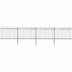 Puutarha-aita kaarikärjillä 6.8x1.2m teräs musta