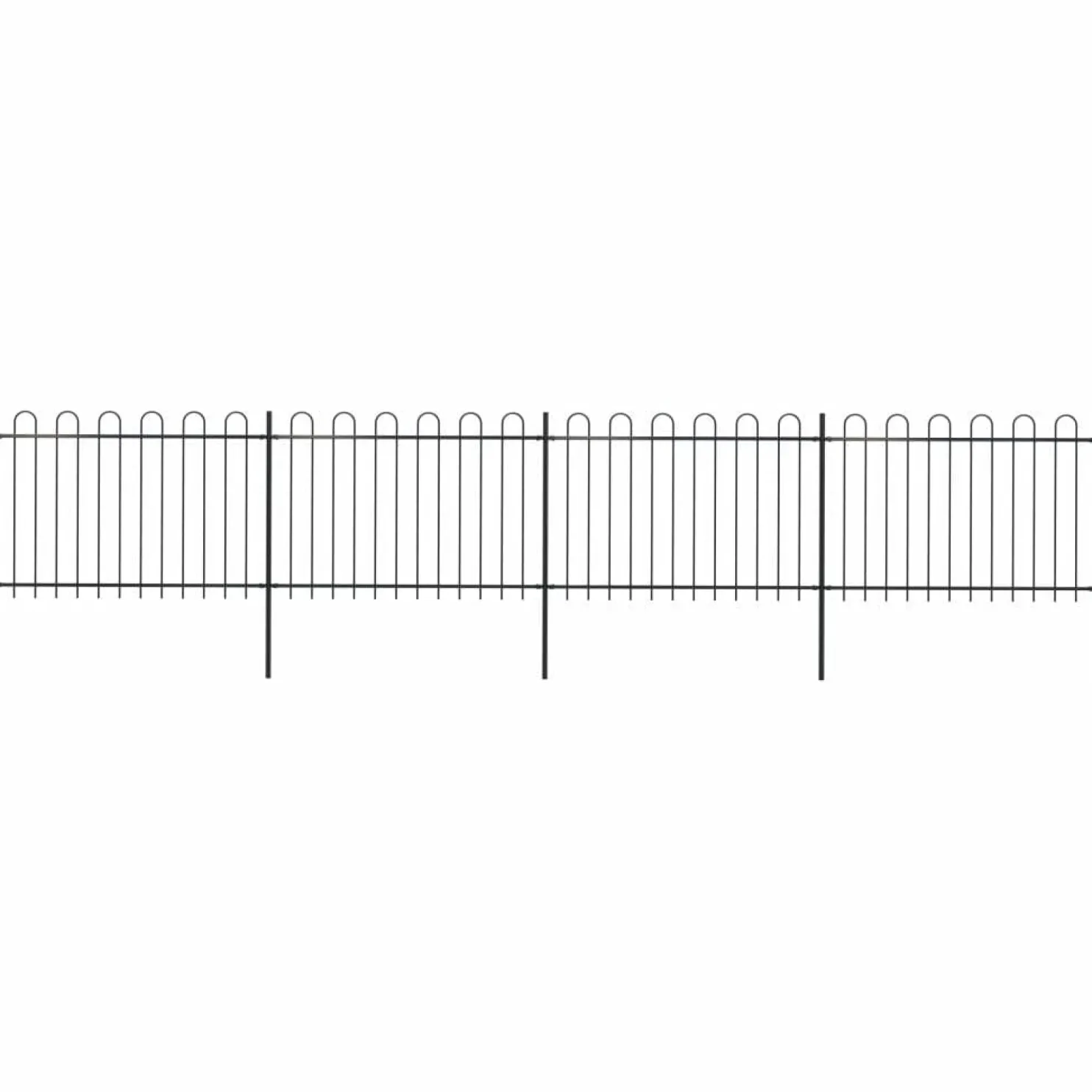 Puutarha-aita kaarikärjillä 6.8x1.2m teräs musta