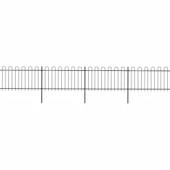 Puutarha-aita kaarikärjillä 6.8x1m teräs musta
