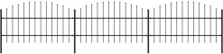 Puutarha-aita keihäskärjillä teräs (0.75-1)x5.1m musta