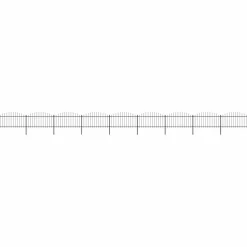 Puutarha-aita keihäskärjillä teräs (1.25-1.5)x15.3m musta