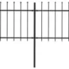 Puutarha-aita keihäskärjillä 10.2x0.8m teräs musta