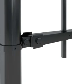 Puutarha-aita keihäskärjillä 1.7x0.6m teräs musta