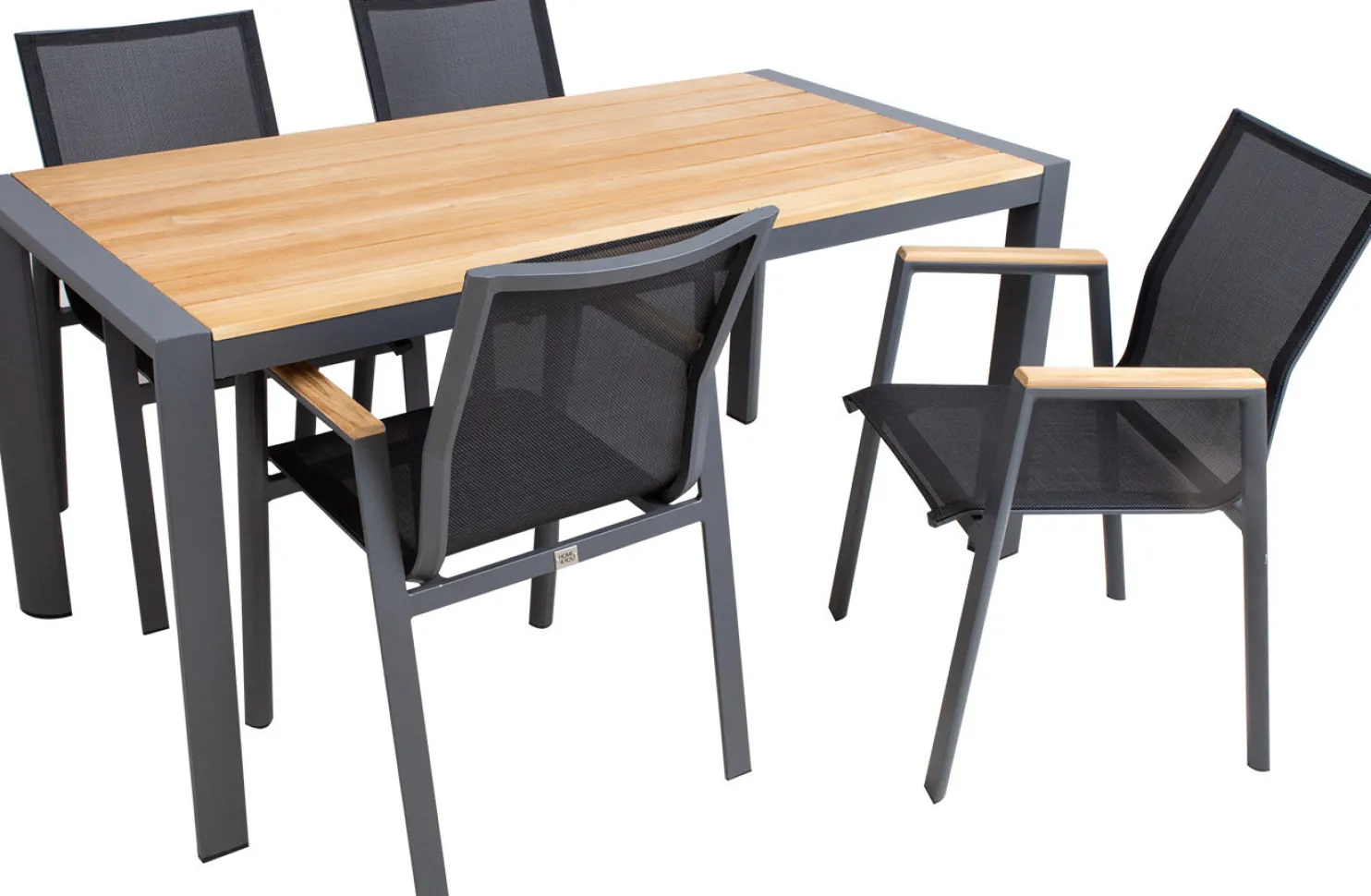 Puutarhakalustesetti Home4You TAMPERE pöytä ja 4 tuolia