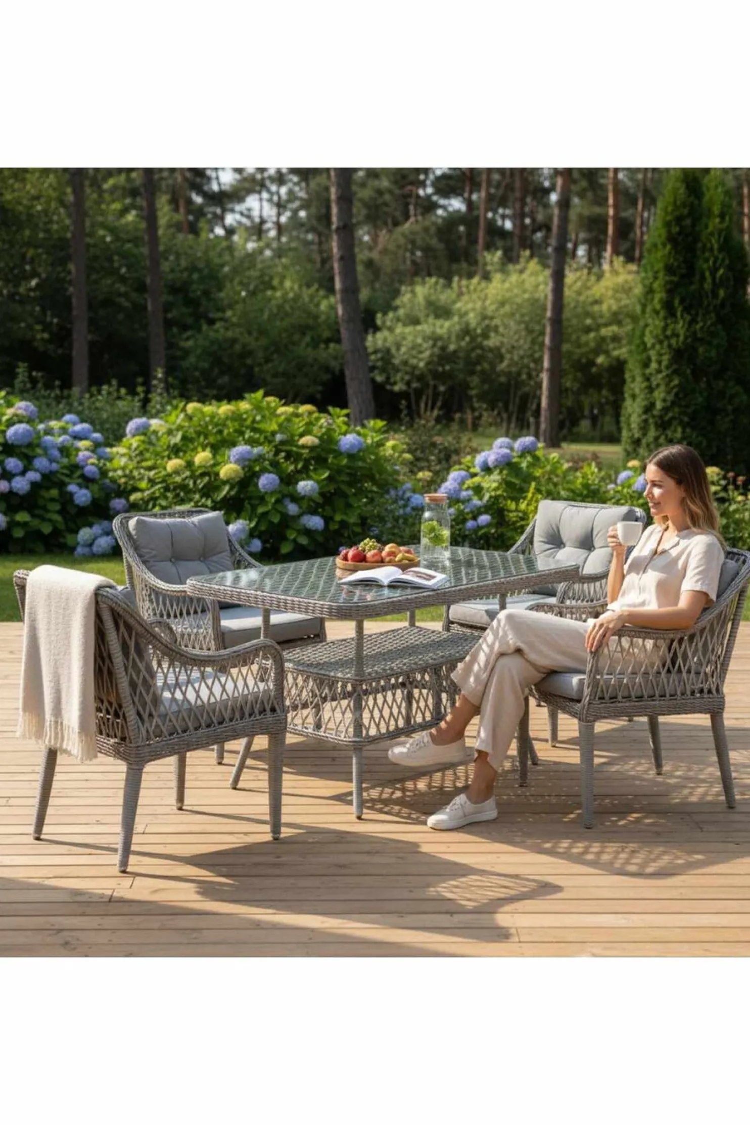 Puutarhakalustesetti Linento Garden,Hisar, 4-6-istuttava