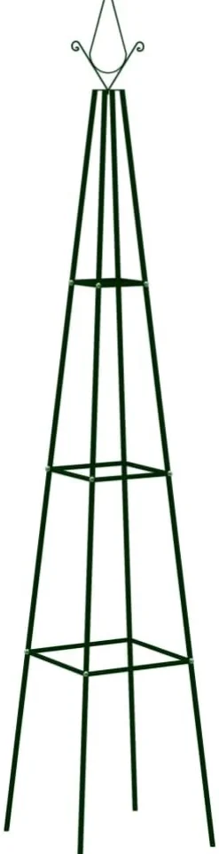 Puutarhan kasvitelineet 2 kpl musta 35x35x195 cm rauta