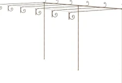 Puutarhan ruusukaari antiikkiruskea 6x3x2,5 m rauta