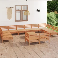 Puutarhasohvasarja, mäntyä, 13-osainen, eri värivaihtoehtoja