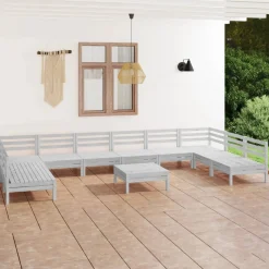 Puutarhasohvasarja, mäntypuu, 11-osaa, eri värejä