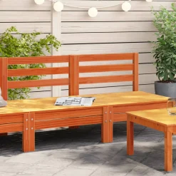 Puutarhasohvat käsinojaton 2 kpl vahanruskea, mänty