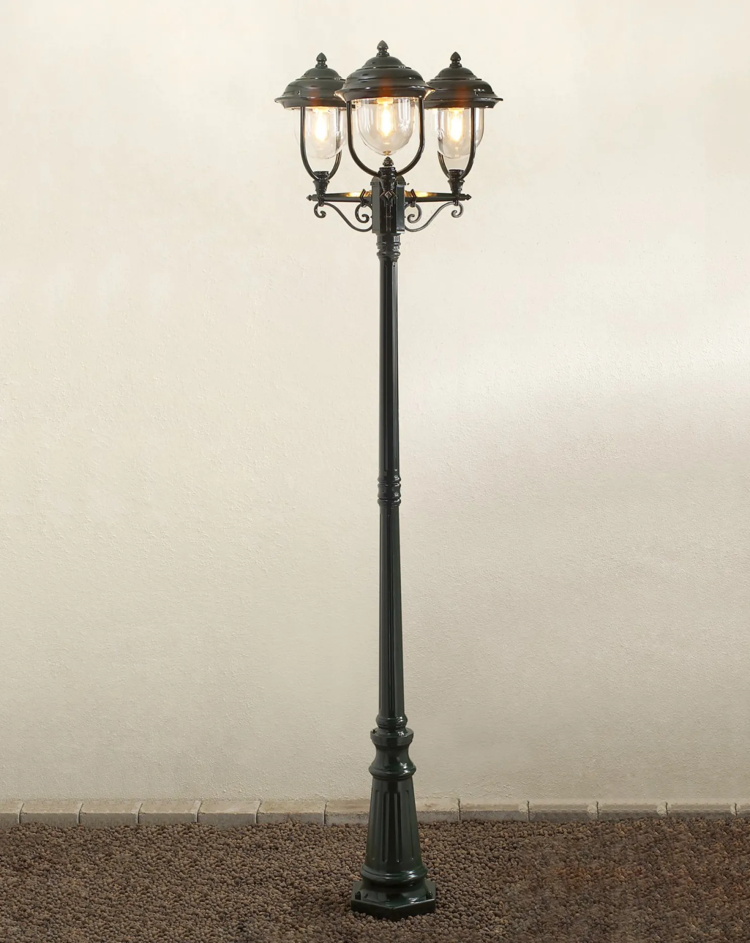 Pylväsvalaisin Konstsmide Parma 7227-600 600x600x2180 mm 3-haarainen vihreä