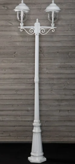 Pylväsvalaisin Noor Kello 2-osainen 2180x650 mm valkoinen/kulta