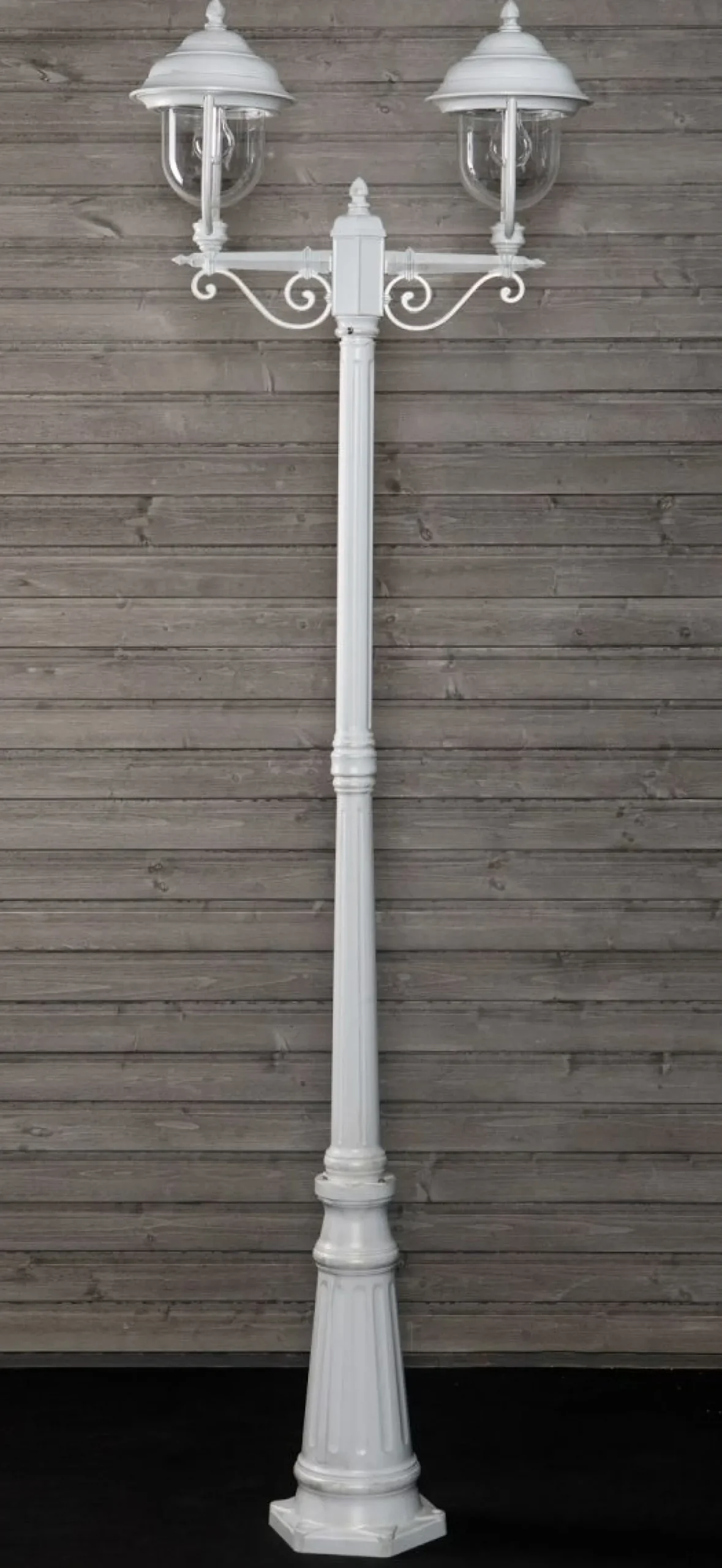 Pylväsvalaisin Noor Kello 2-osainen 2180x650 mm valkoinen/kulta