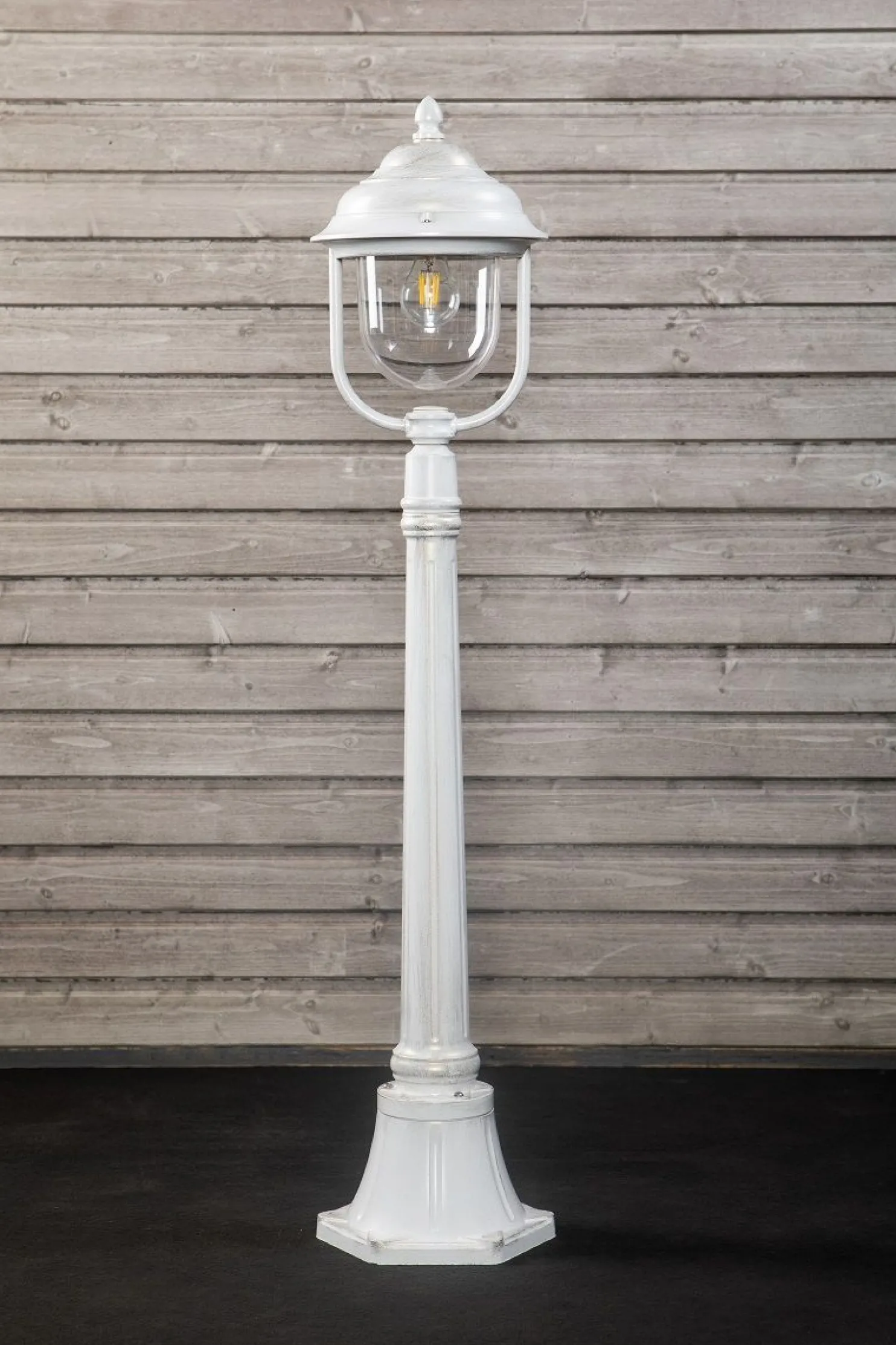 Pylväsvalaisin Noor Kello Ø240x1140 mm valkoinen/kulta