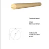 Pyöreä käsijohde, koivu, maalattu valkoinen, mittatilaus (pituus 1000–3000 mm)