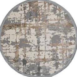 Pyöreä matto Linento Notta 1100 Ø120cm harmaa/beige
