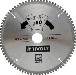 Pyörösahanterä Tivoly 160 × 20 × 2,5/1,5mm alumiinille ja värimetalleille