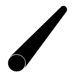 Pyörötanko teräs Ø90 mm S355J2 pituus 6 m