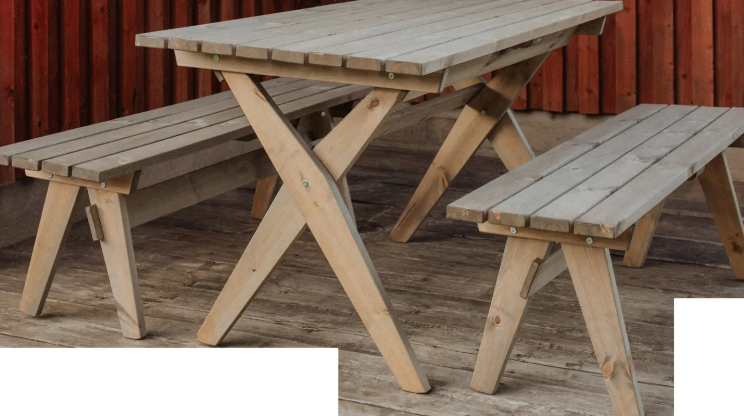 Pöytäsetti EcoFurn Granny mänty