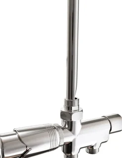 Pyyhekuivaimen venttiili Nordhem termostaatilla 430 mm C/C 40 mm G15 kromi